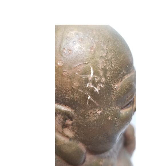 Laughing Buddha Heavy stone or ceramic 5.1304 - Picture 8 of 16